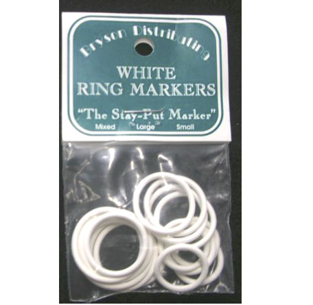 Bryson Stay-Put Ring Markers: White Large